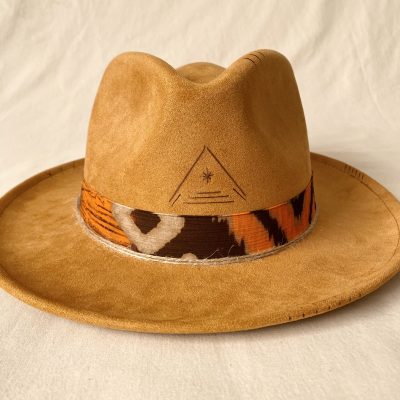 Sombrero artesanal Onyx negro, pieza única hecha a mano