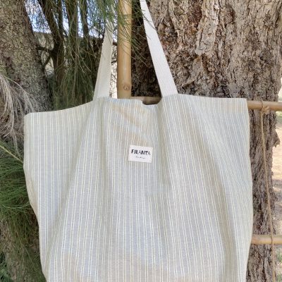 Beach bag rayas