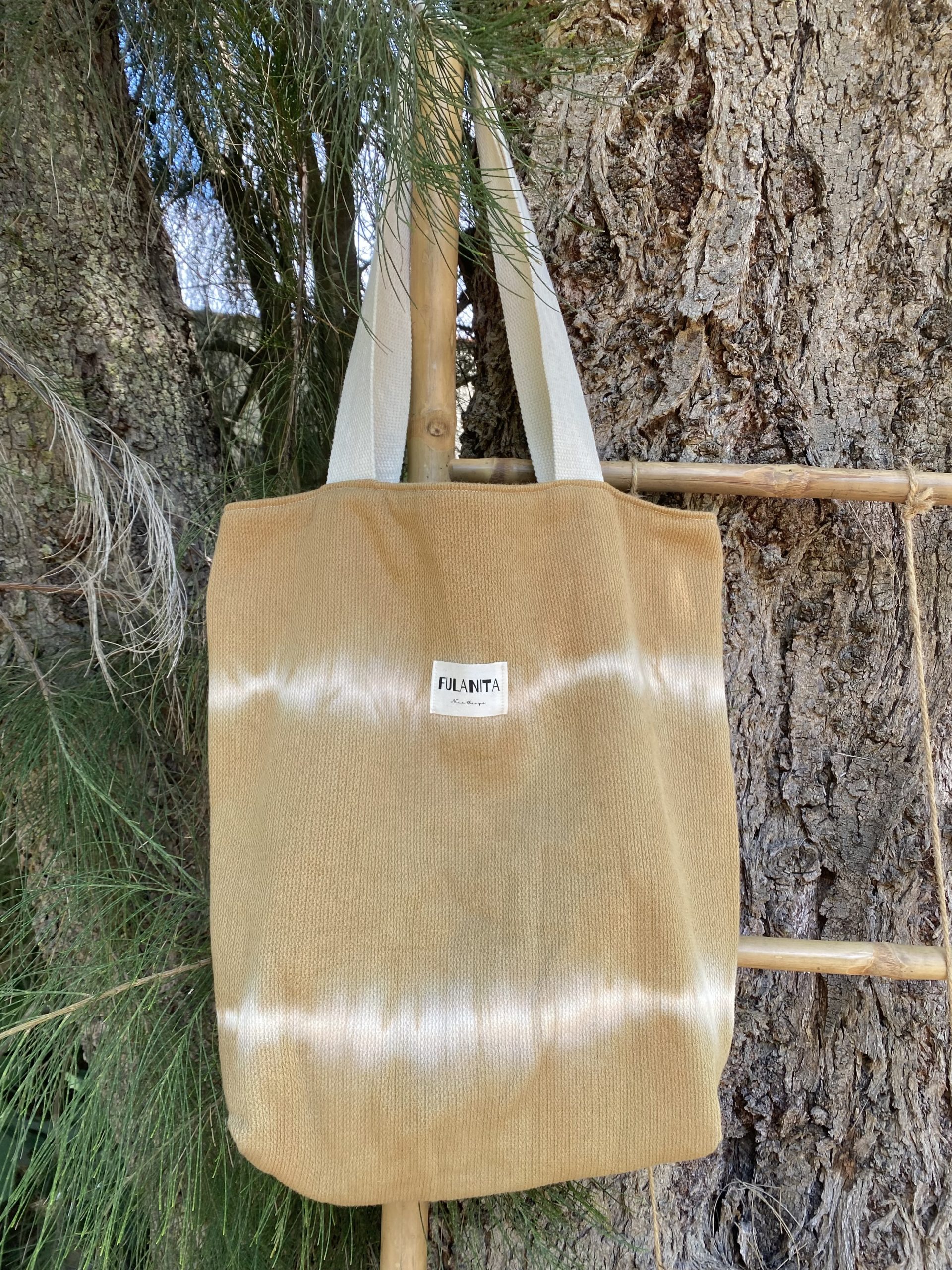 Tote bag de tela con textura